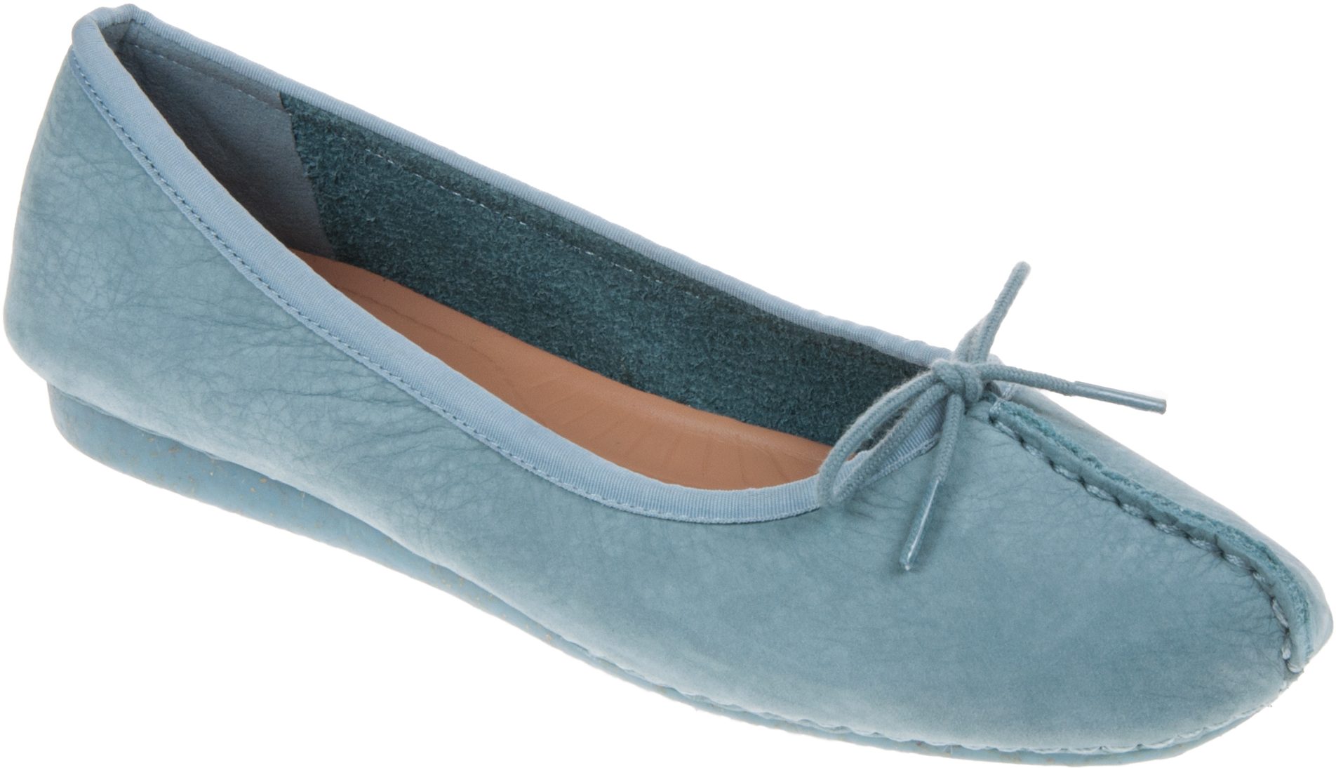 Clarks Freckle Ice Blue Grey Nubuck 26140230 - Everyday Shoes ...