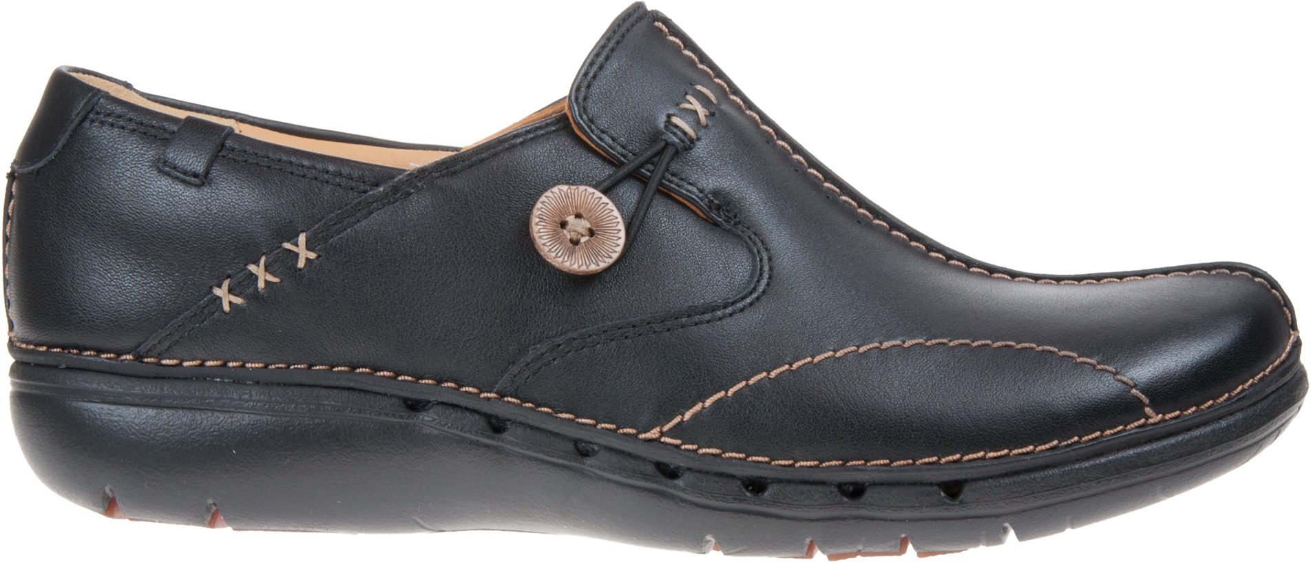 clarks un loop black shoes