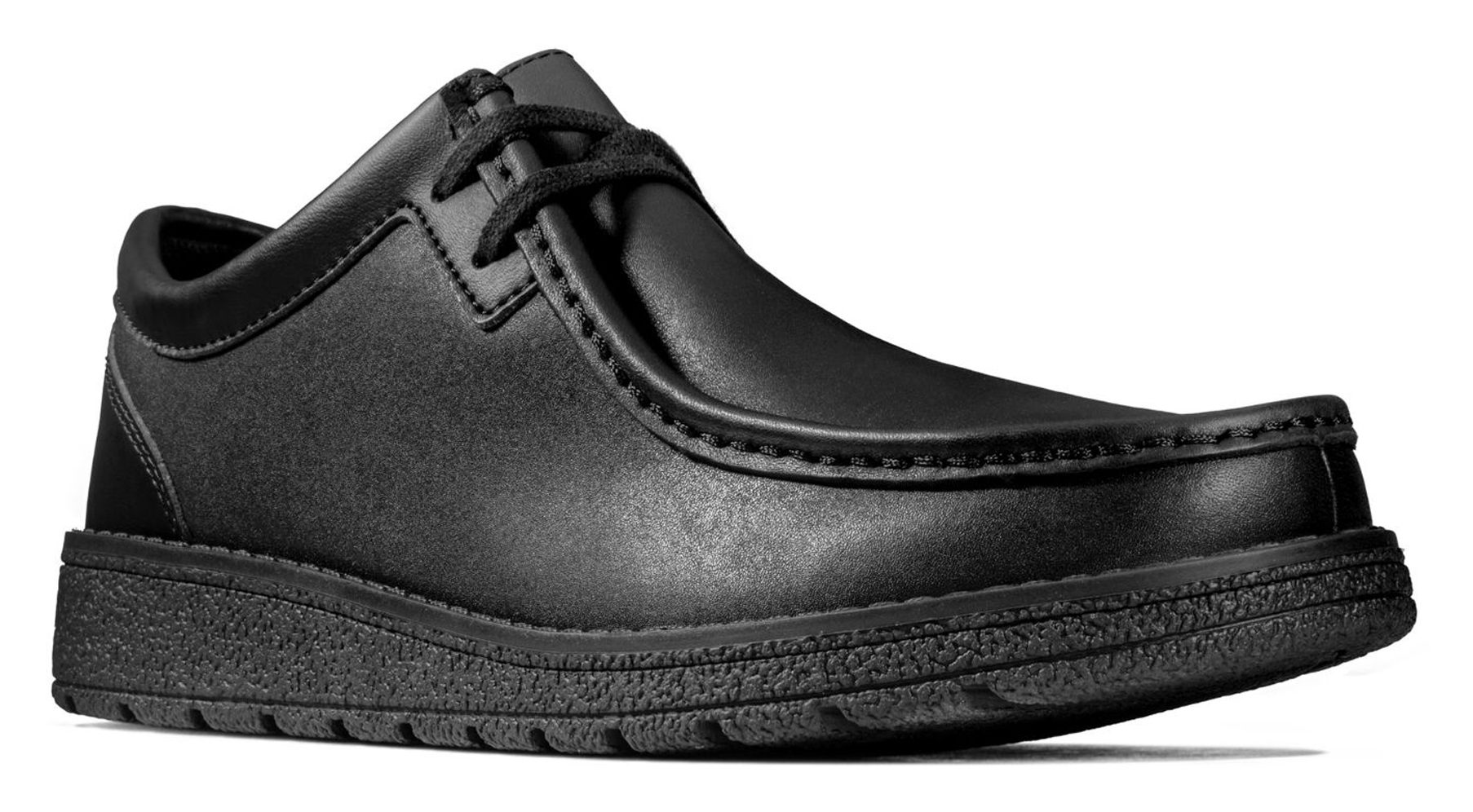 Clarks Mendip Craft Youth Black Leather 26142887 Boys School Shoes