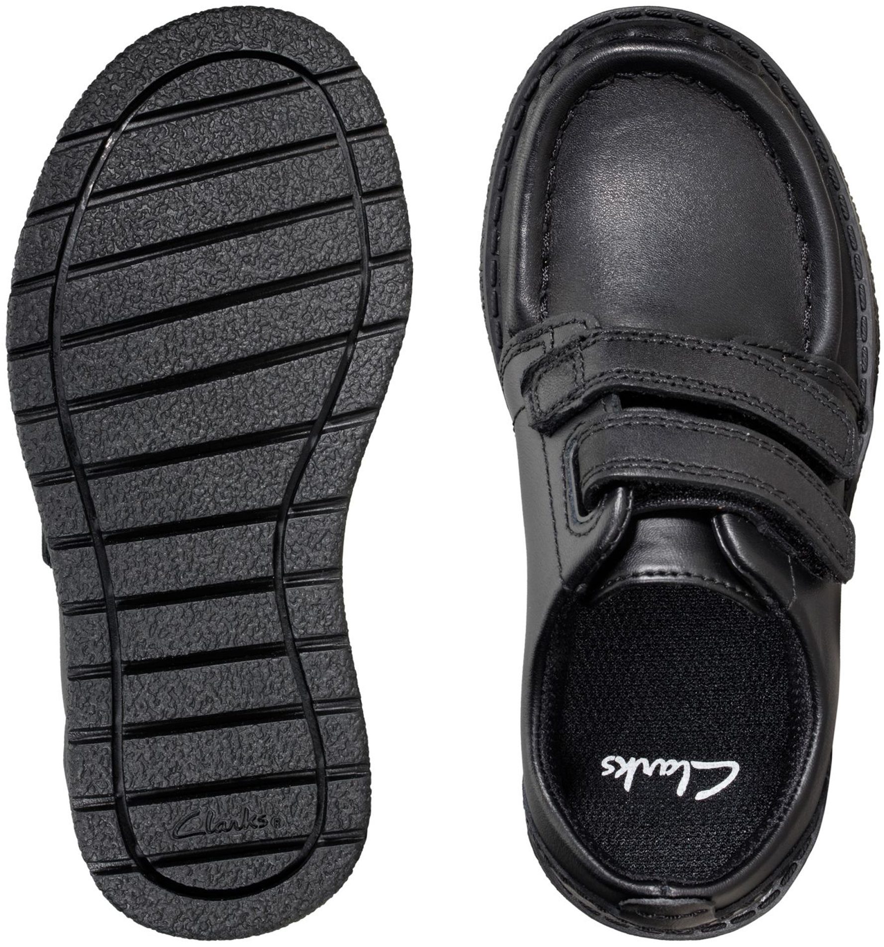 Clarks Mendip Bright Toddler Black Leather 26142893 Boys School Shoes