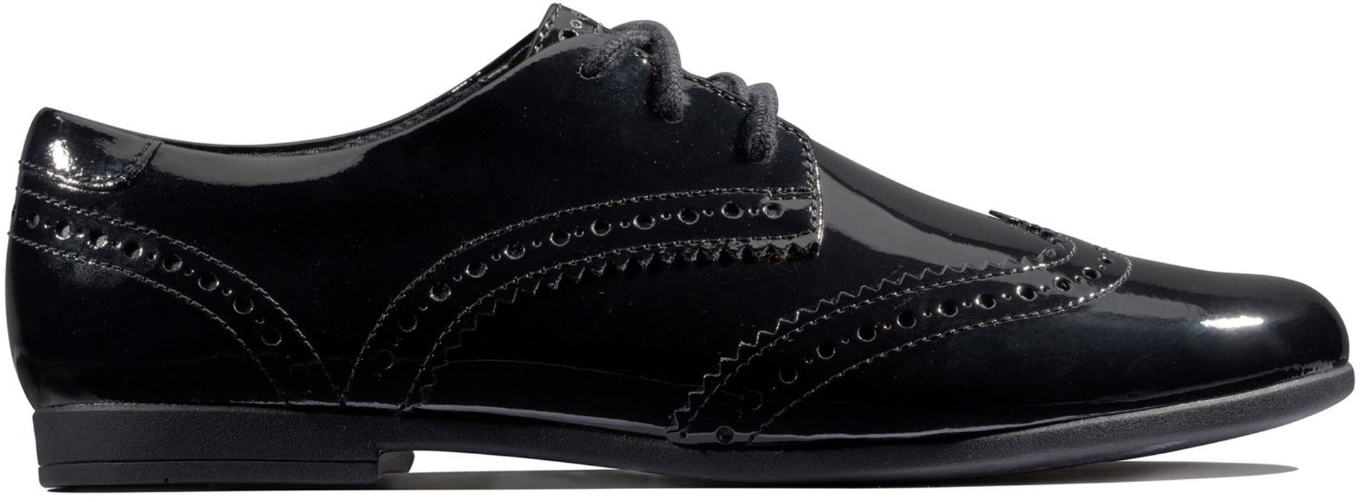 Clarks Scala Loafer Youth Black Patent - Meeks Shoes