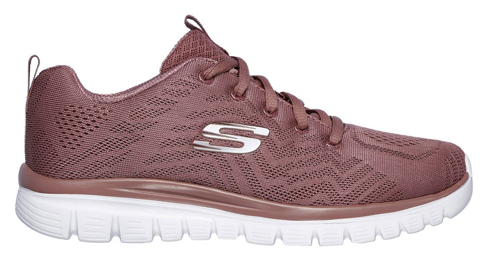 skechers graceful get connected black and rose gold trainers