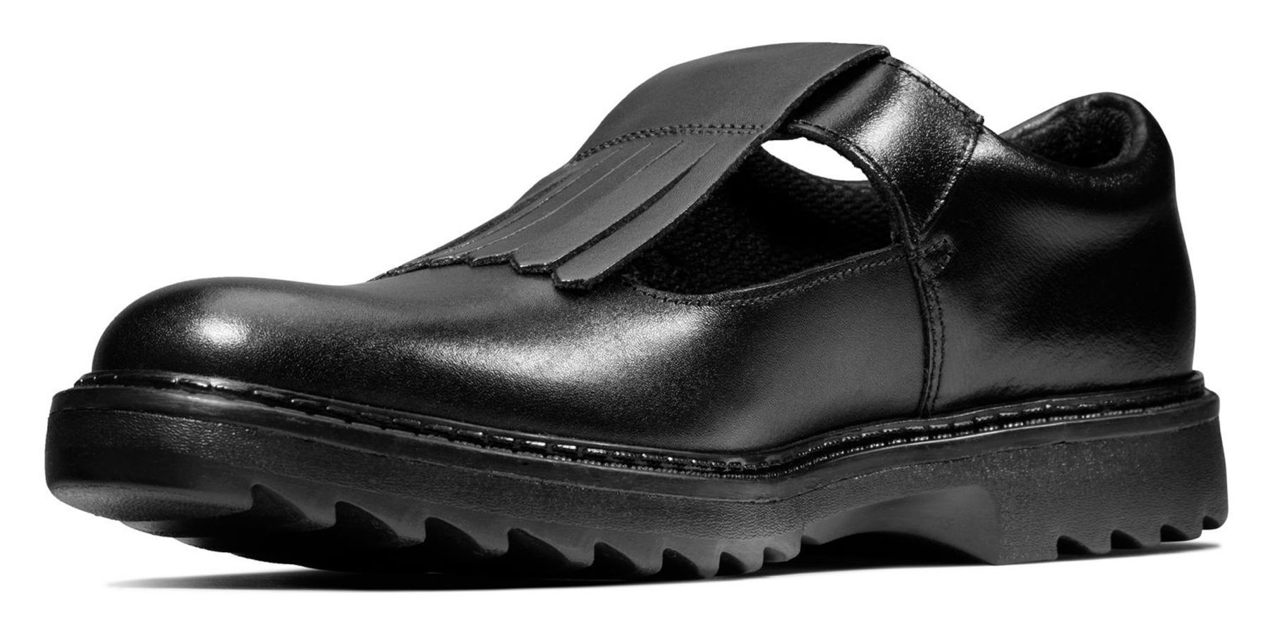 Clarks Asher Verve - Scarpe Scolastiche In Pelle Nera Per Bambini E Ragazzi - Foto 5