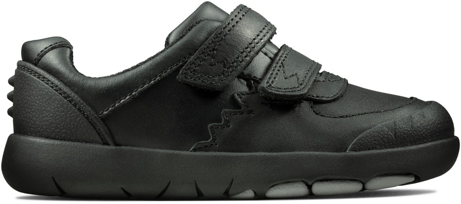 Clarks Rex Pace Toddler Black Leather 26147045 Boys School Shoes Humphries Shoes