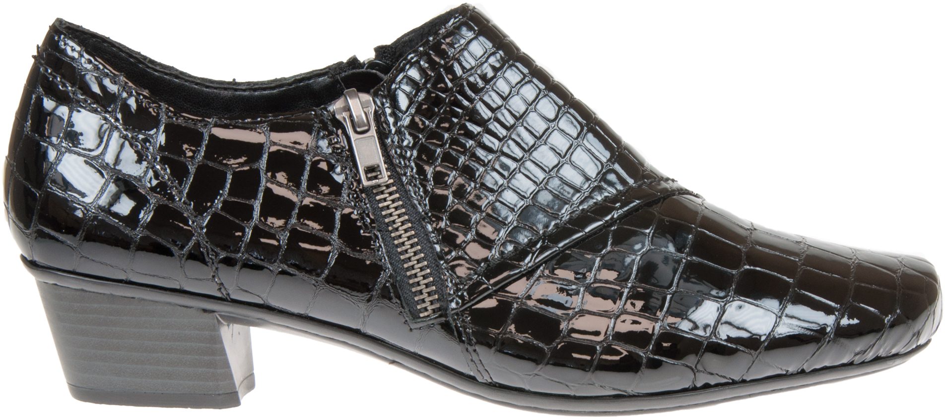 Rieker Ottawa Black Croc 5385101 Everyday Shoes Humphries Shoes