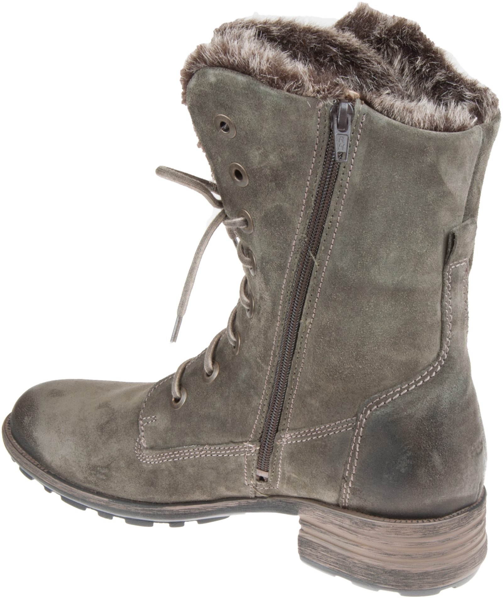 josef seibel sandra 93 suede lace up boots khaki