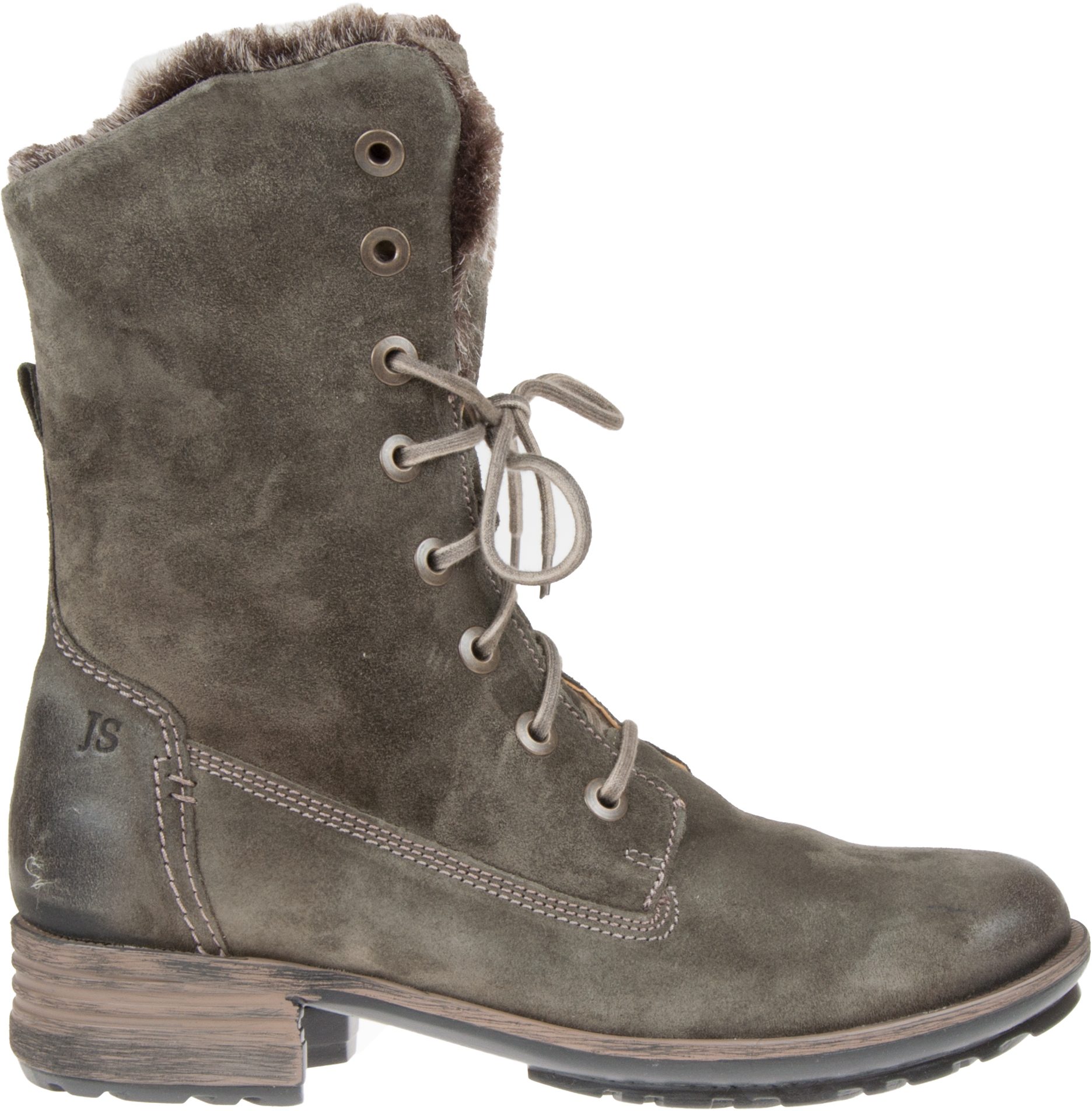 josef seibel sandra 93 suede lace up boots khaki