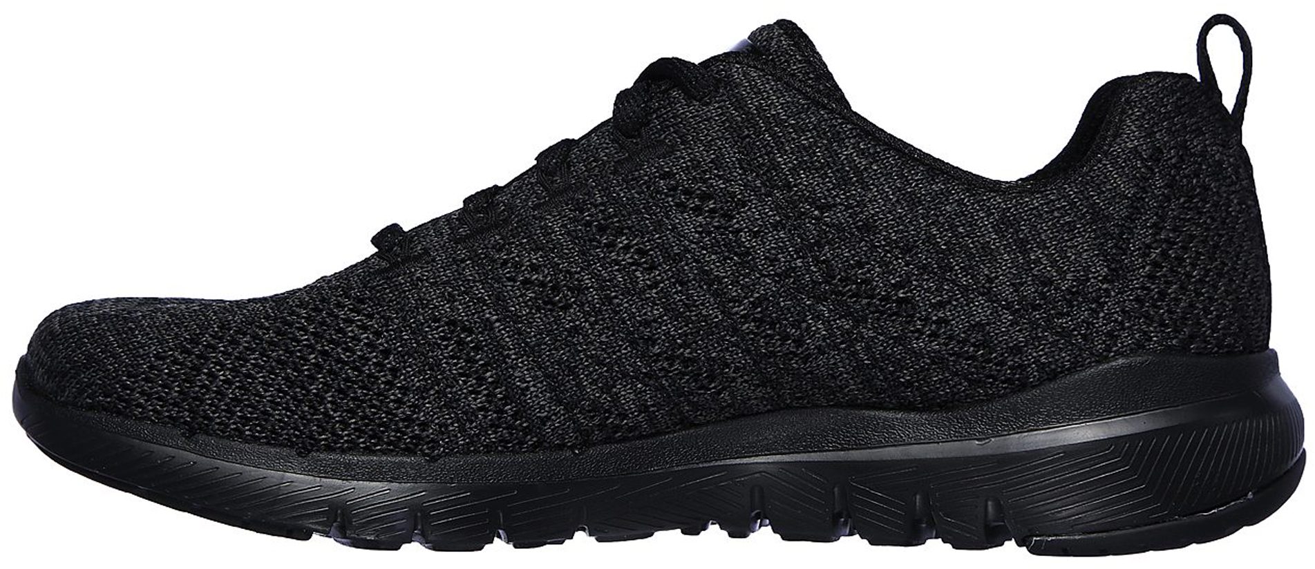 skechers black flex appeal 3.0 high tides trainers