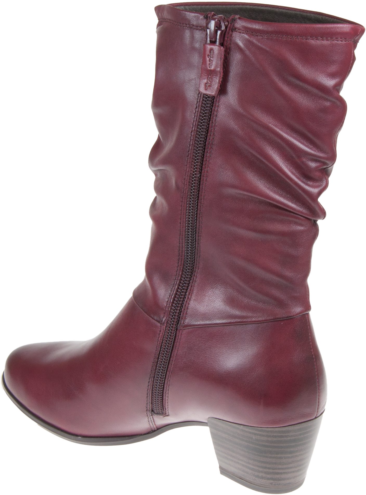 tamaris ivory leather calf boot