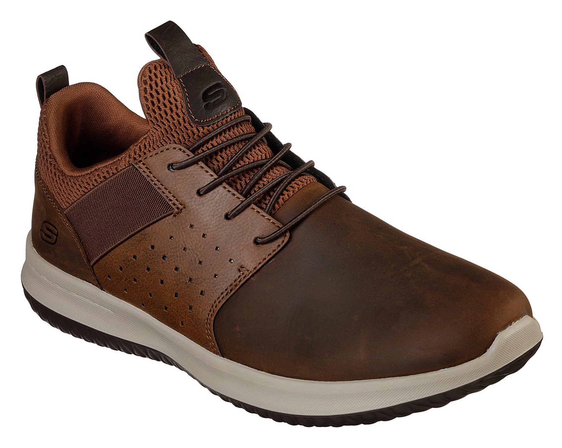 Skechers Delson Axton Brown 65870 CDB Trainers Humphries Shoes