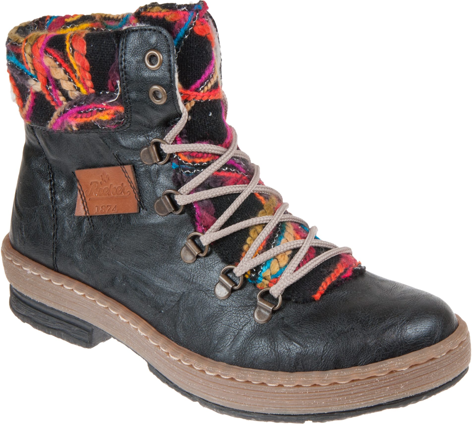 Rieker Felicitas Boot Black Multi Combi Z6743-00 - Ankle Boots ...
