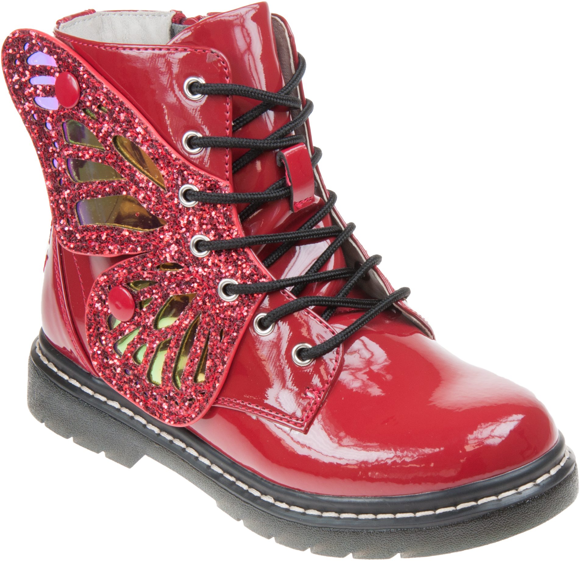 Lelli Kelly Butterfly Fairy Wings Red Patent LK6540 Girls Boots