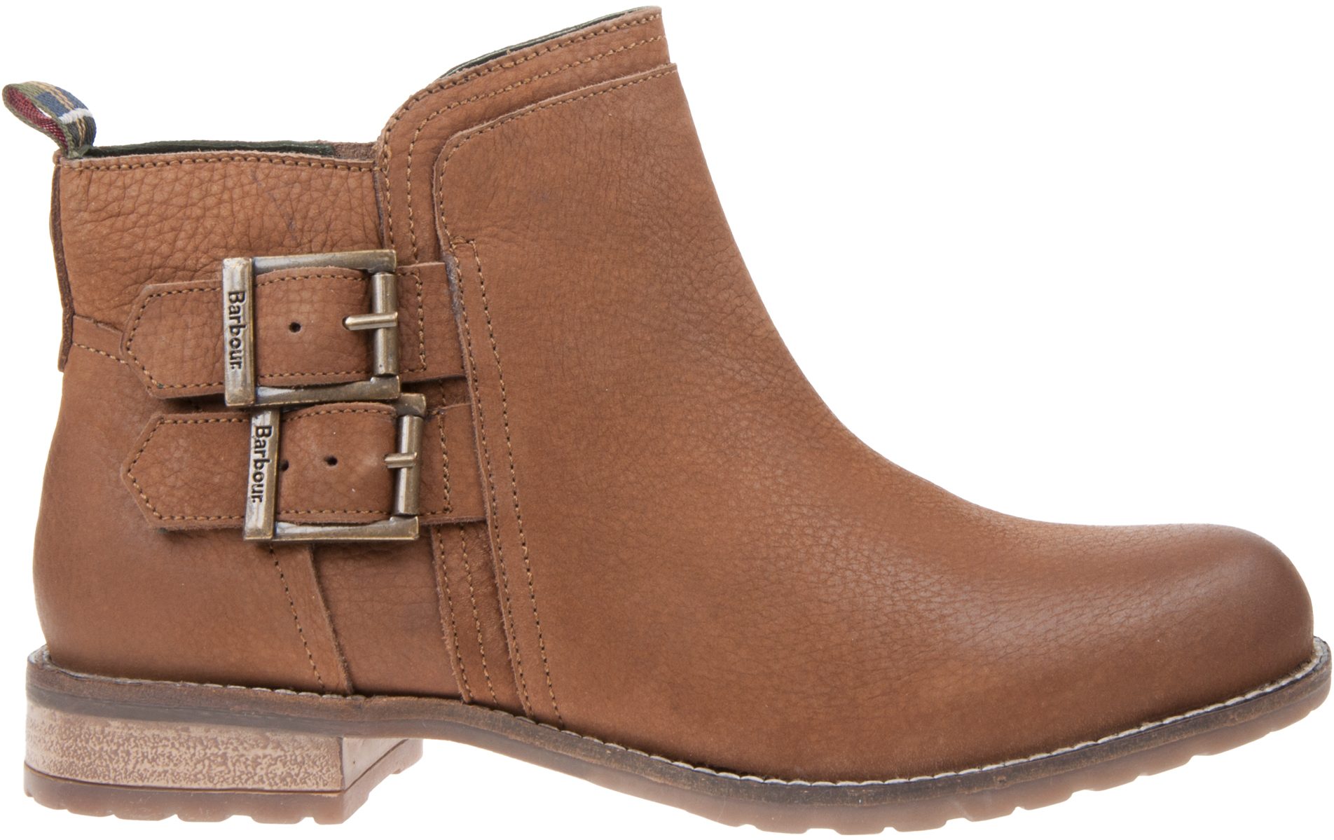 barbour sarah leather low buckle ankle boots brown