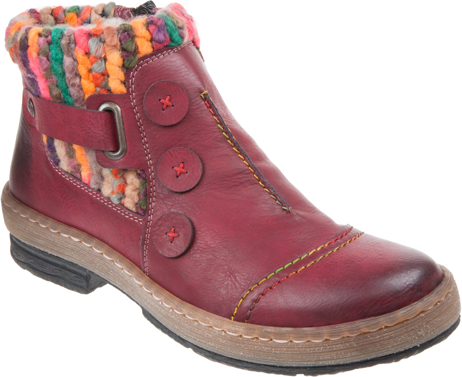 Rieker Felicitas Low Red Combination Z6759-35 - Ankle Boots - Humphries ...