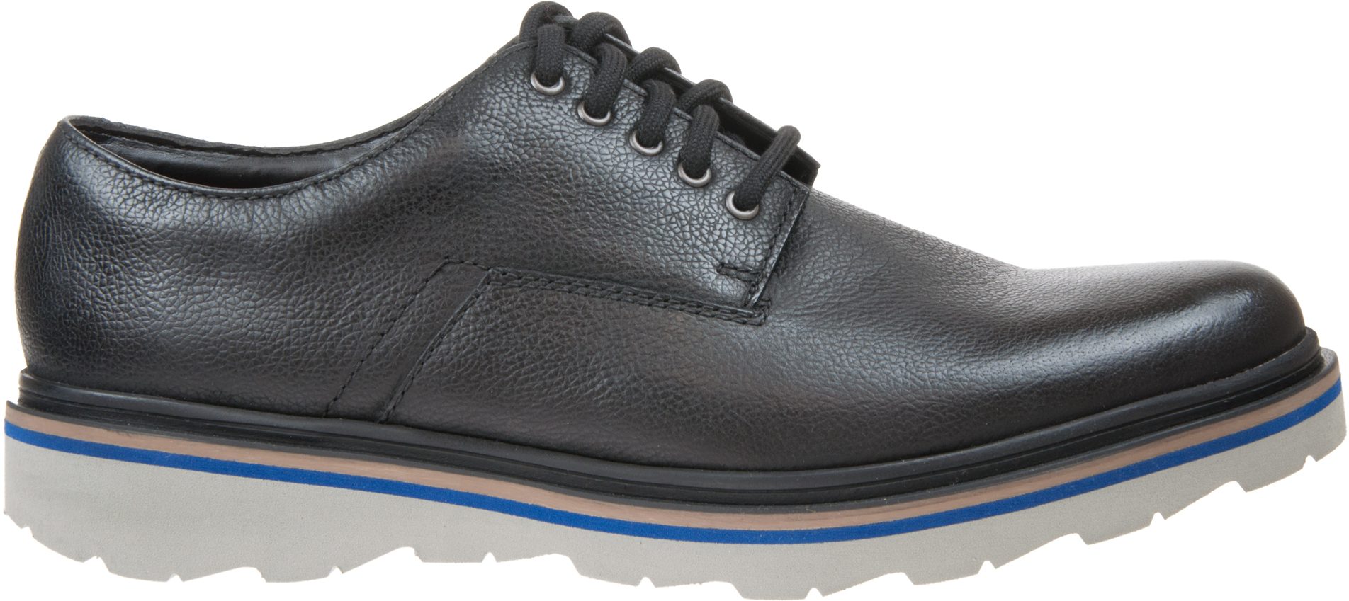Clarks Frelan Edge Black Leather 26147289 - Casual Shoes - Humphries Shoes
