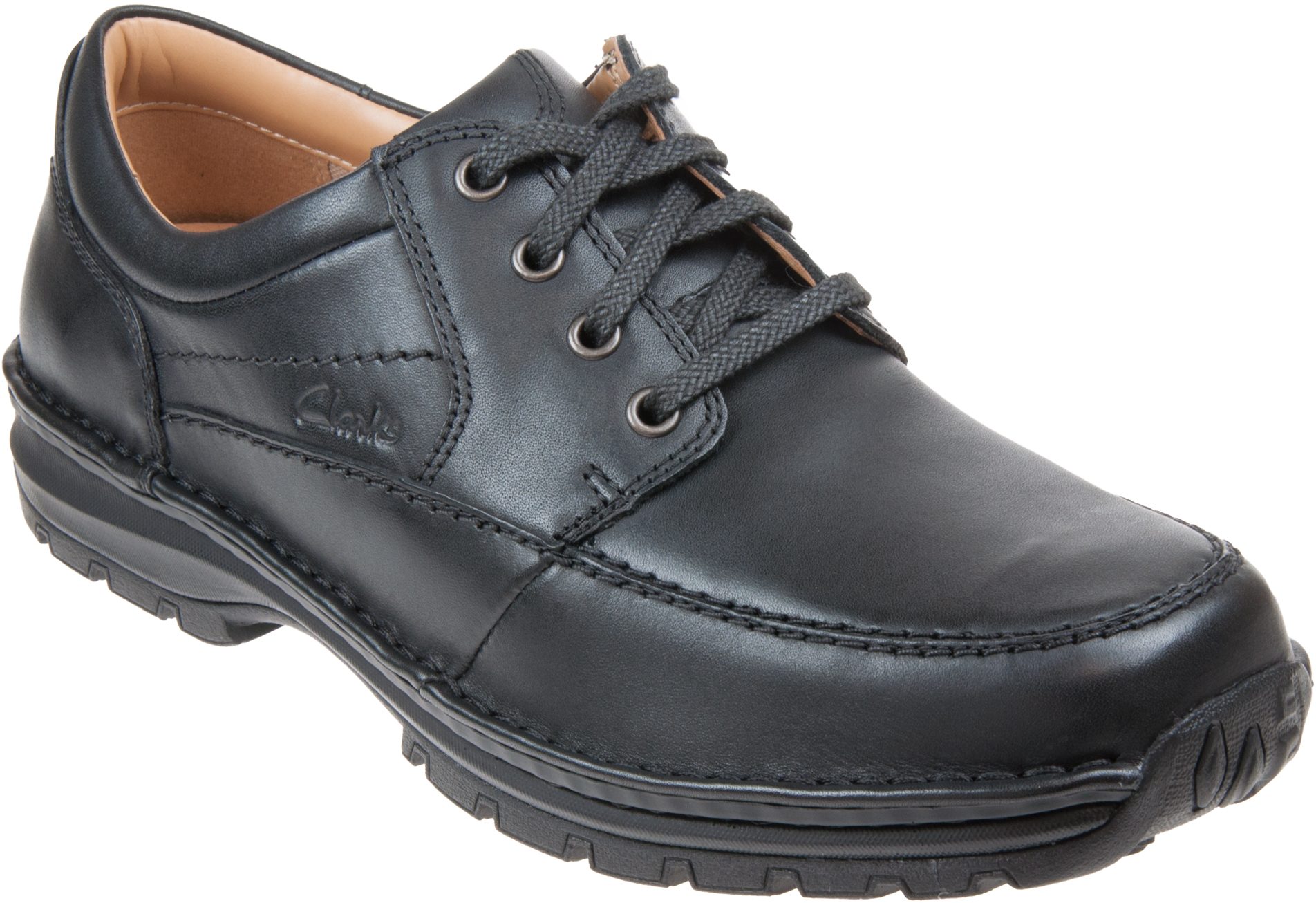 Clarks Sidmouth Mile Black Leather 20356568 - Casual Shoes - Humphries ...