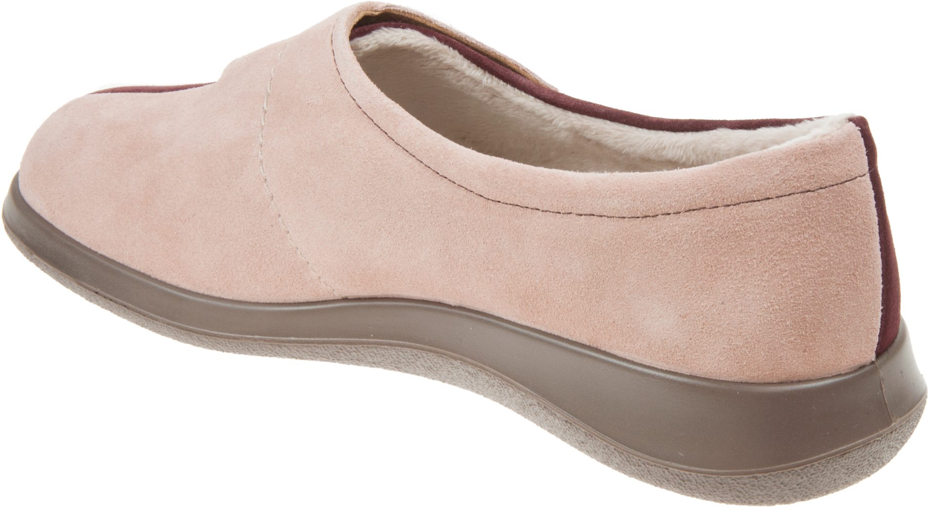 Hotter Wrap Maroon / Powder Pink Suede WRAPY2 Full Slippers