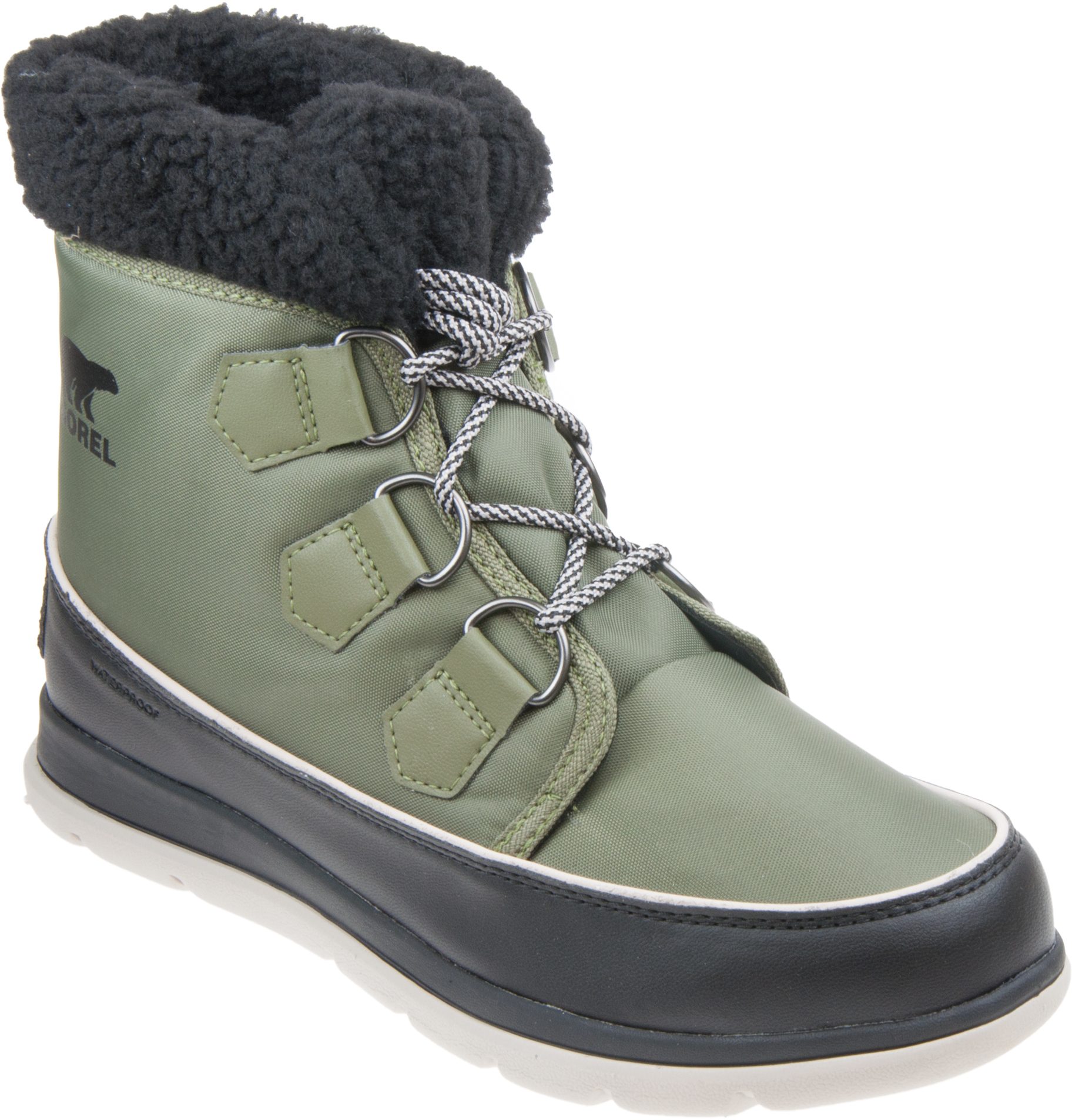 Sorel explorer carnival waterproof deals nylon boots with microfleece lining