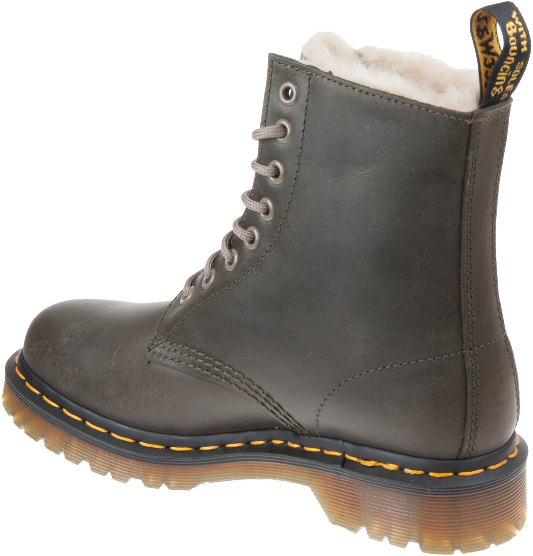 fur lined doc martens schuh