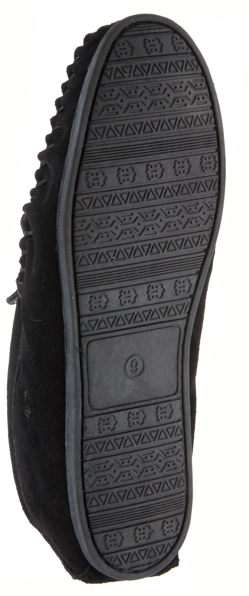 Mokkers Men's Bruce Real Suede Moccasin Slippers - Size 10 US, Black
