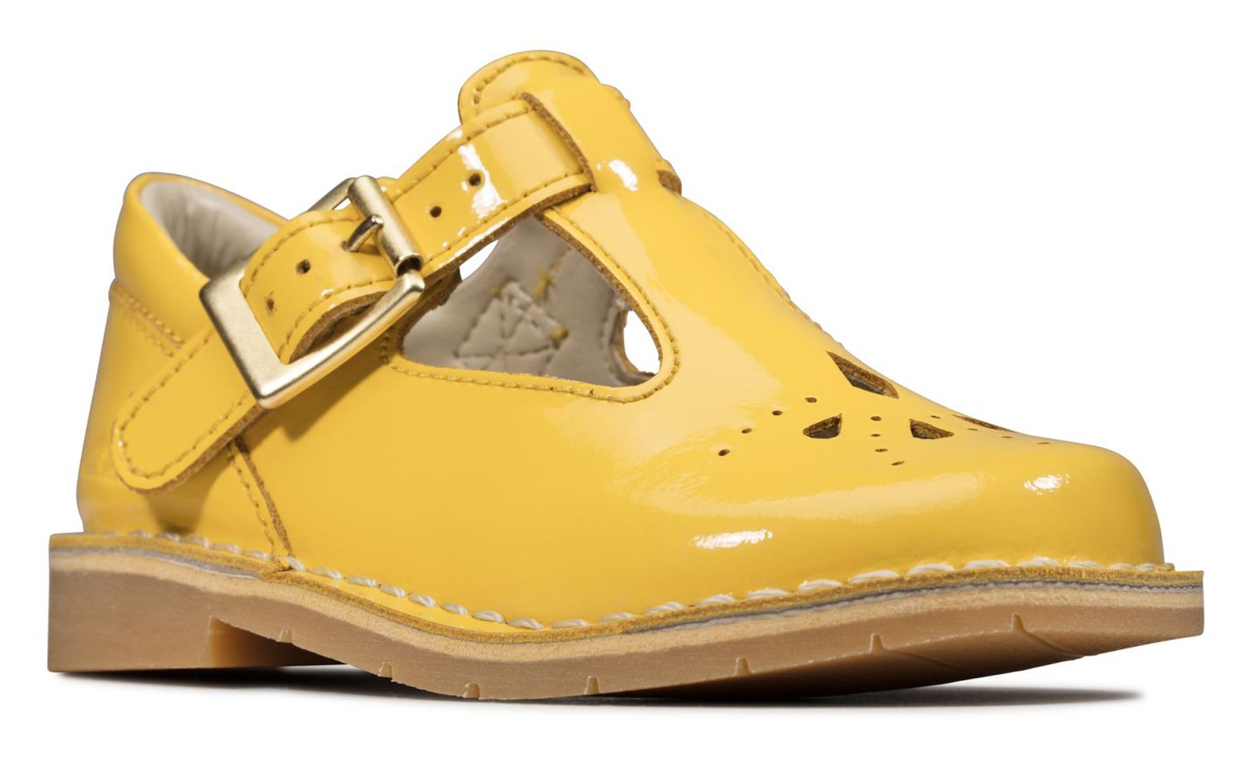 Clarks Comet Weave Toddler Yellow Patent 26148987 Girls Shoes