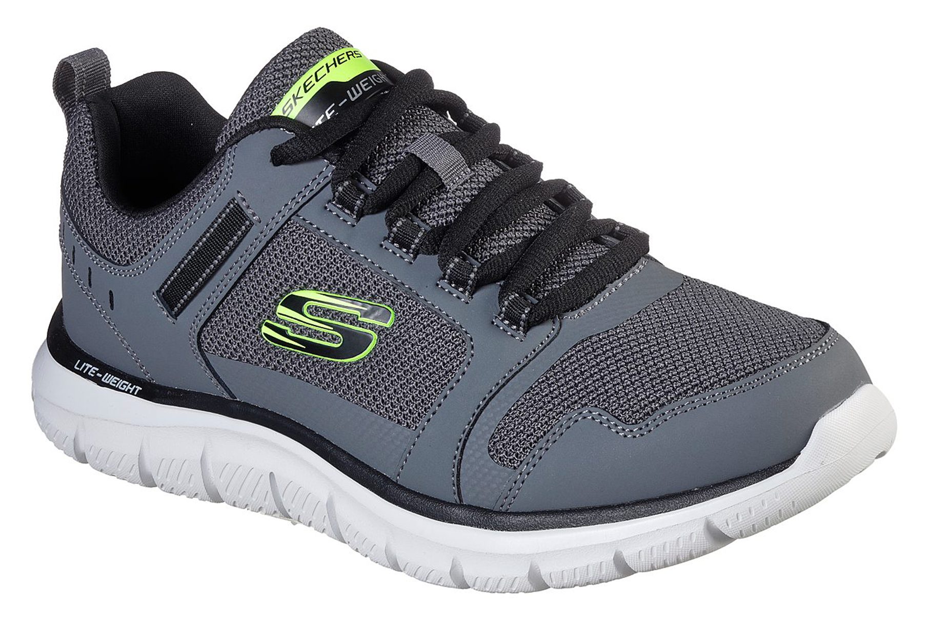 Skechers Track Knockhill Charcoal Black 232001 CCBK Trainers