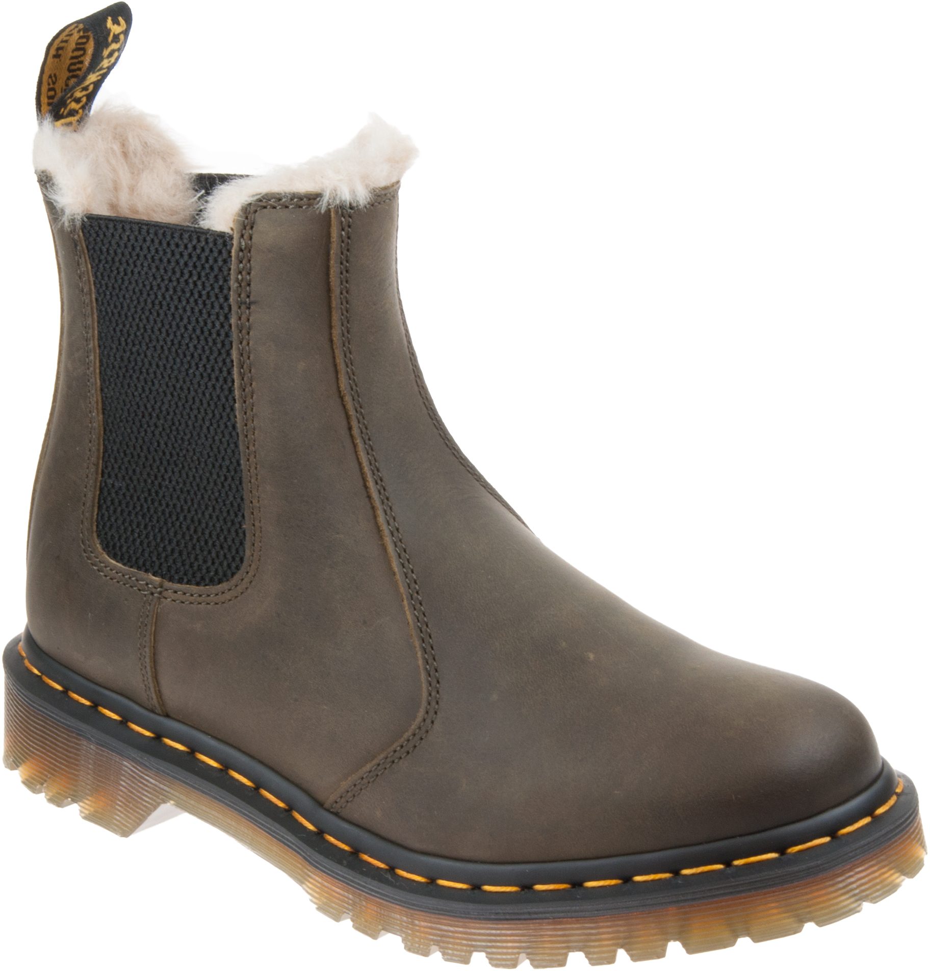 dr martens leonore olive green