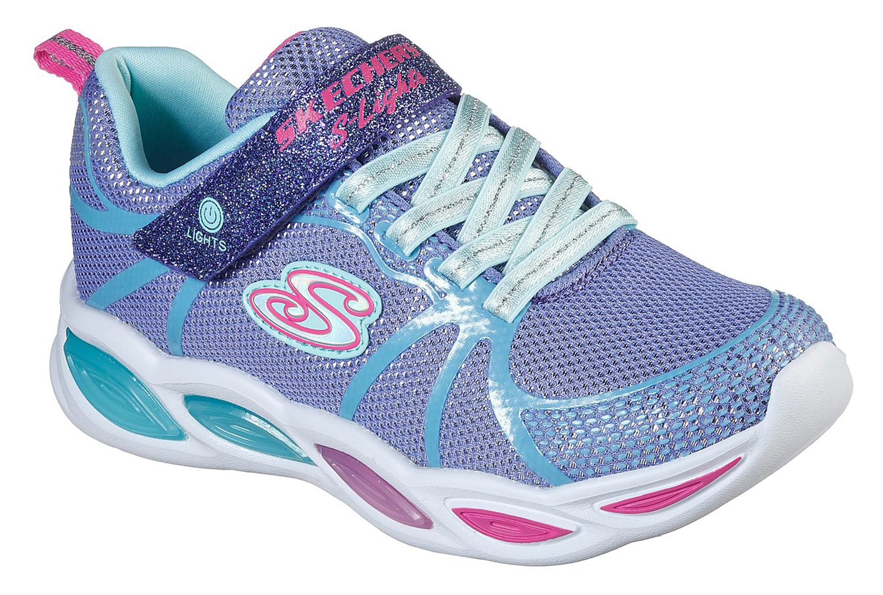 Skechers S Lights: Beams - Sporty / Multi 302042L PWMT - Girls Trainers - Humphries Shoes