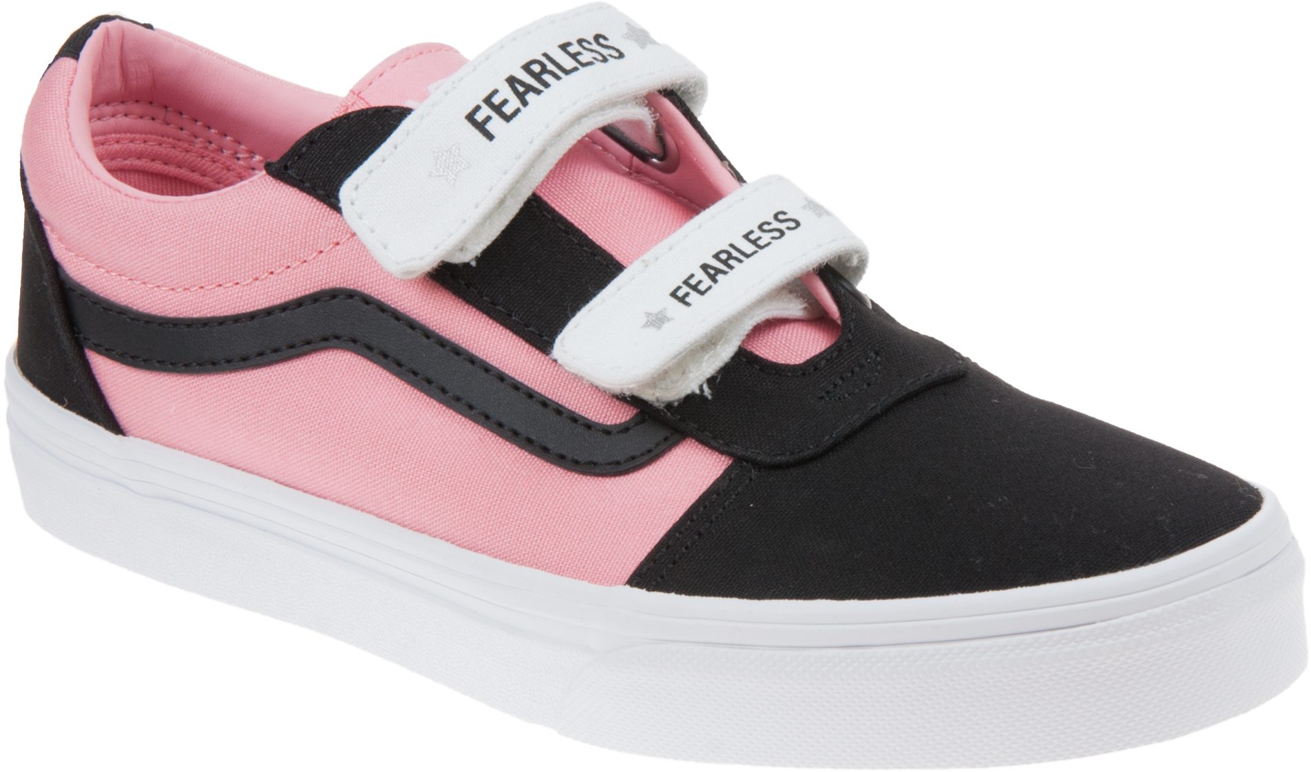 Vans Kids Ward Velcro Black / Pink Fearless VN0A4BTCWG81 Girls Canvas