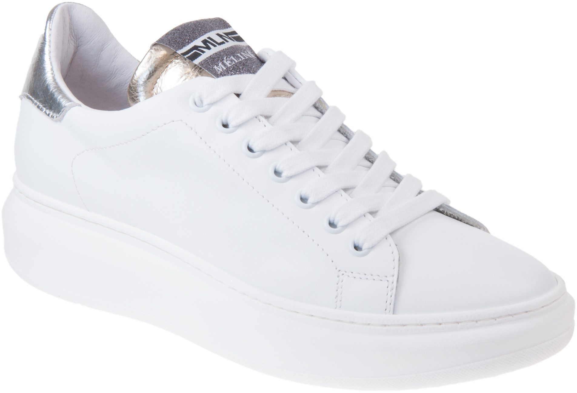 Meline NO 1600 White / Silver Galaxy NO1600 - Everyday Shoes ...