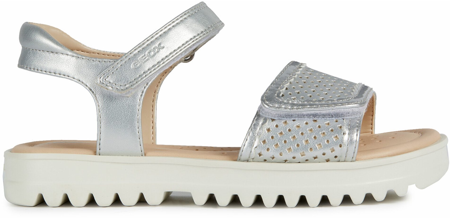 Geox JR Coralie Silver J026EE 000NF C1007 Girls Sandals Humphries Shoes