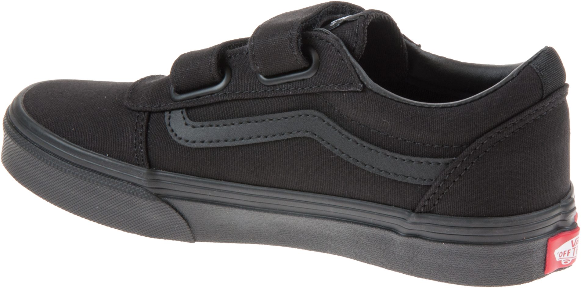 Vans Kids Ward Velcro Black / Black Canvas VN0A4BUD1861 Boys Canvas