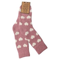 Hearts Ribbed Socks