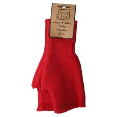 Cosy Plain Knit Fingerless Gloves