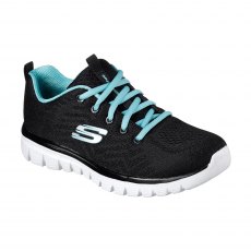 skechers grace print ladies trainers