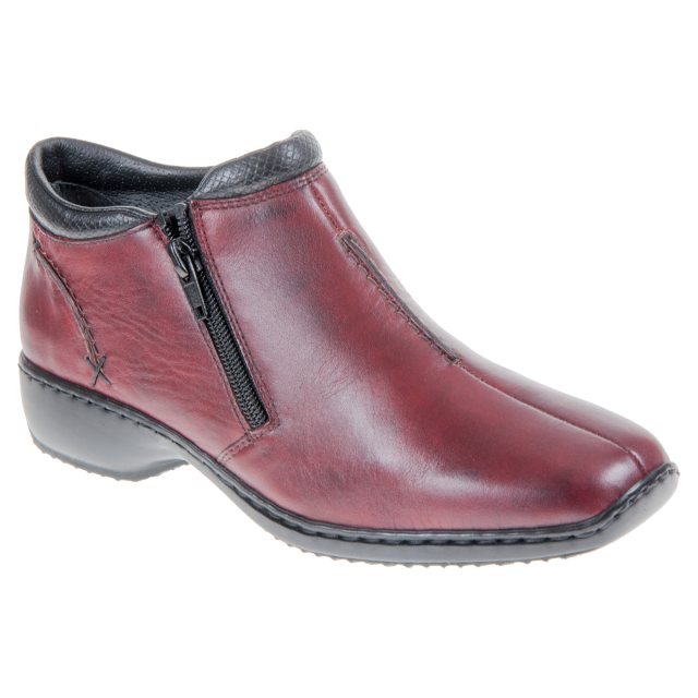 collection TV set bright Rieker Doro Boot Wine / Black L3882-35 - Ankle Boots - Humphries Shoes