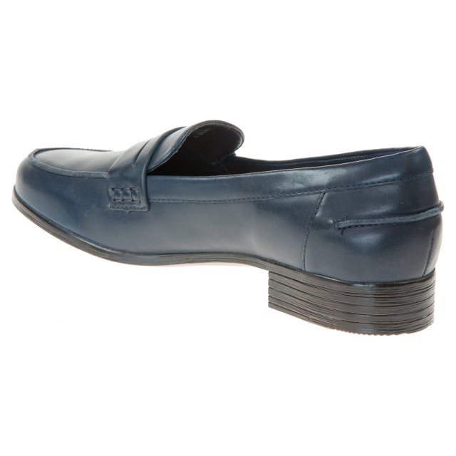 clarks navy loafers