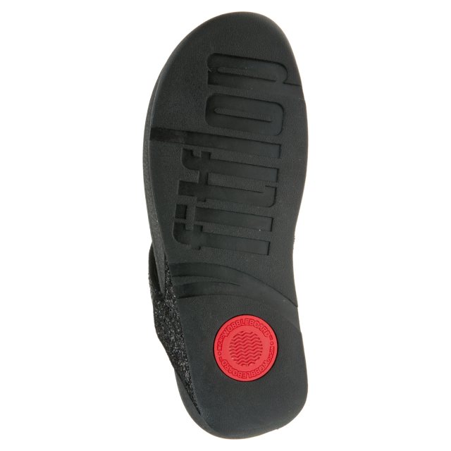 FitFlop Lulu Glitter Toe Post Black Glitter X03 339 Toe Post