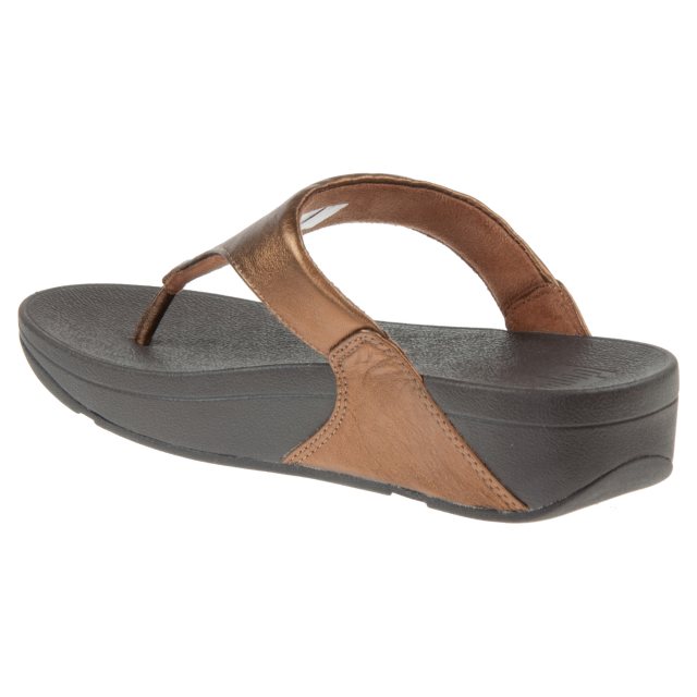 FitFlop Lulu Leather Bronze I88 012 Toe Post Sandals Humphries Shoes