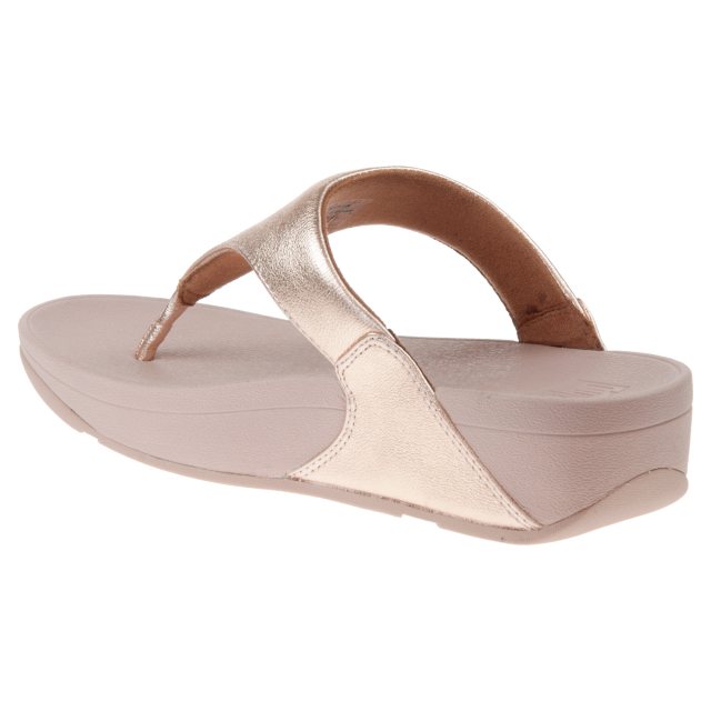 FitFlop Lulu Leather Rose Gold I88-323 - Toe Post Sandals - Humphries Shoes