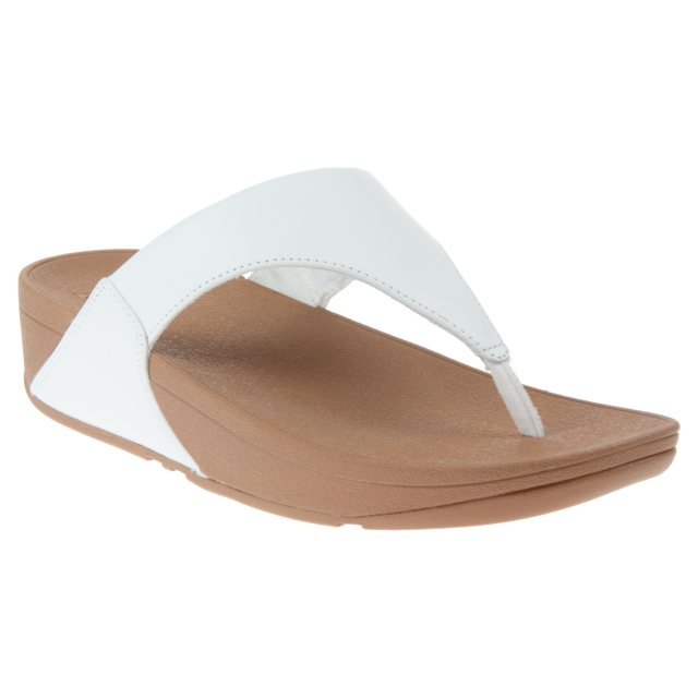 FitFlop Lulu Leather White I88-024 - Toe Post Sandals - Humphries Shoes