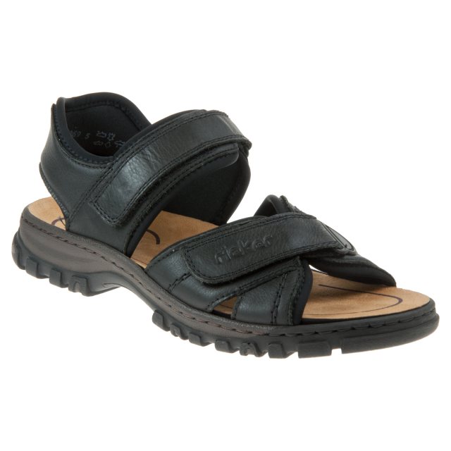 Rieker 25051 Black 25051-00 - Full Sandals - Humphries Shoes