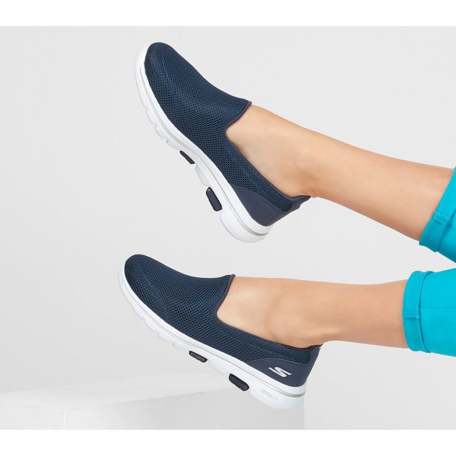 Skechers GOwalk 5 Navy White 15901 NVW Womens Trainers