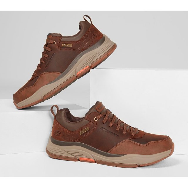 skechers relaxed fit brown