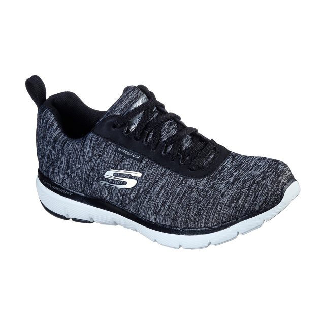 Skechers Flex Appeal 3.0 - Jer'see Black / Grey 88888400 BKGY - Womens ...