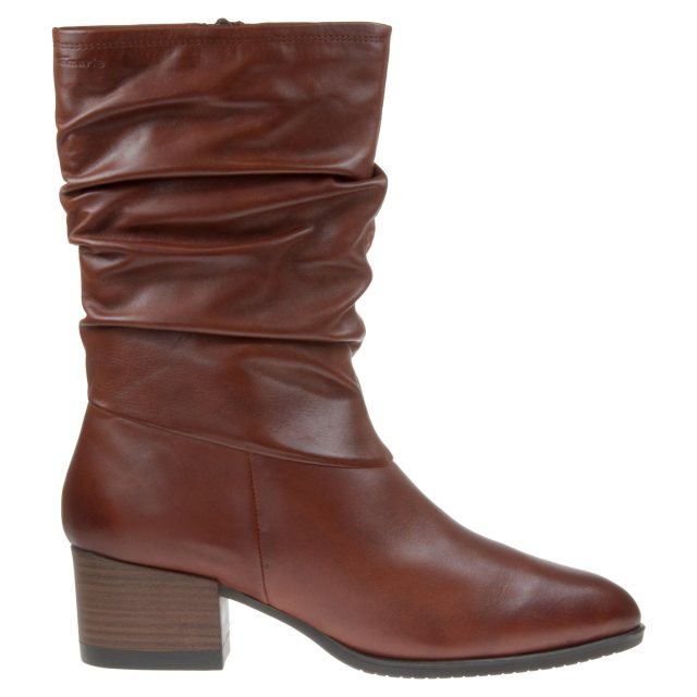tamaris ivory leather calf boot