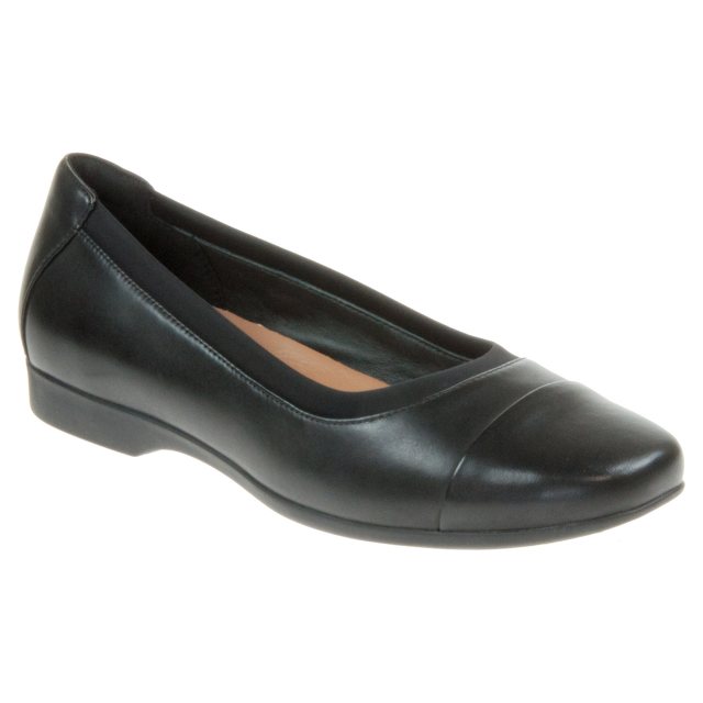 Un Cap 2 Black Leather - Everyday Shoes Humphries Shoes