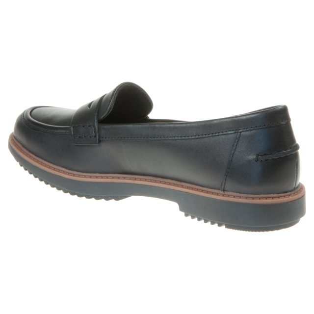 Clarks Raisie Eletta Black Leather 26129035 Loafers Moccasins Humphries Shoes