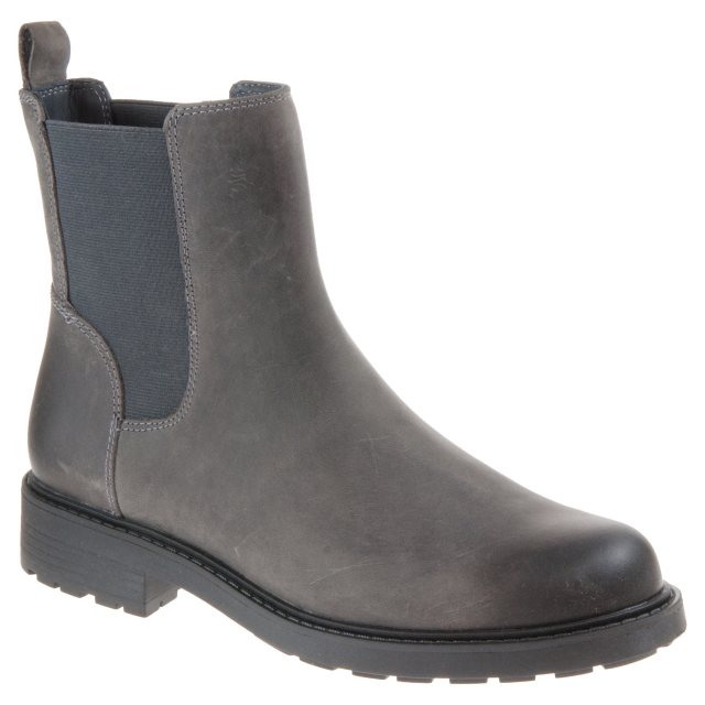 Clarks Orinoco 2 Top Dark Grey Leather 26152331 - Ankle Boots ...