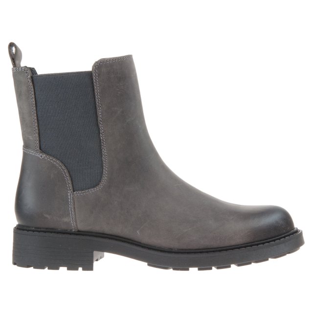 Clarks Orinoco 2 Top Dark Grey Leather 26152331 Ankle Boots Humphries Shoes